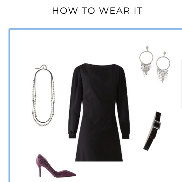 Pleated Sleeve Shift Dress - Picture 6 of 9